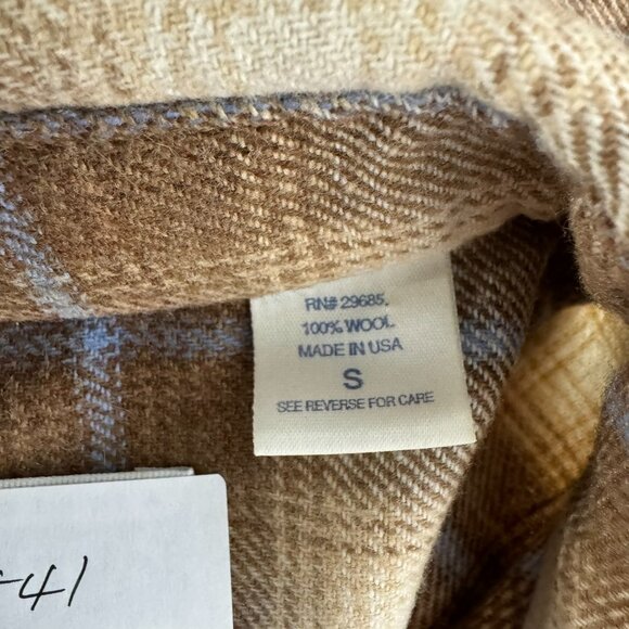 Pendleton Wool Button Front Shirt Womens Small Plaid Long Sleeve TP-3541 - Picture 6 of 8